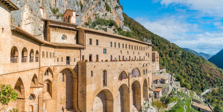 Quality photo of Shrine of the Sacred Cave of St. Benedict - Italy