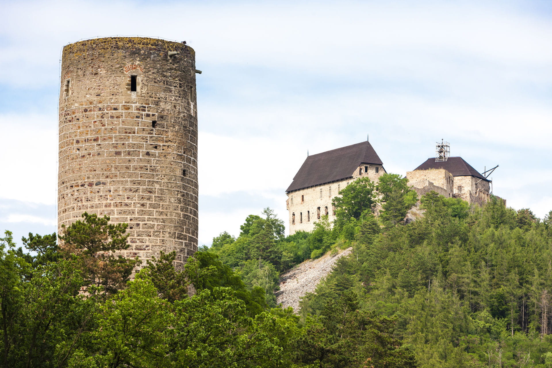High quality hoto of Tocnik and Zebrak Castle - Czech Republic